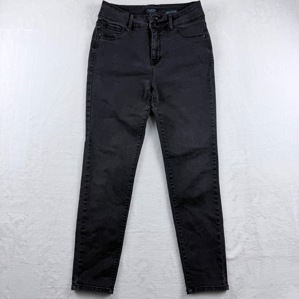 Curve Appeal High Rise Skinny Jeans Faded Black 12/31